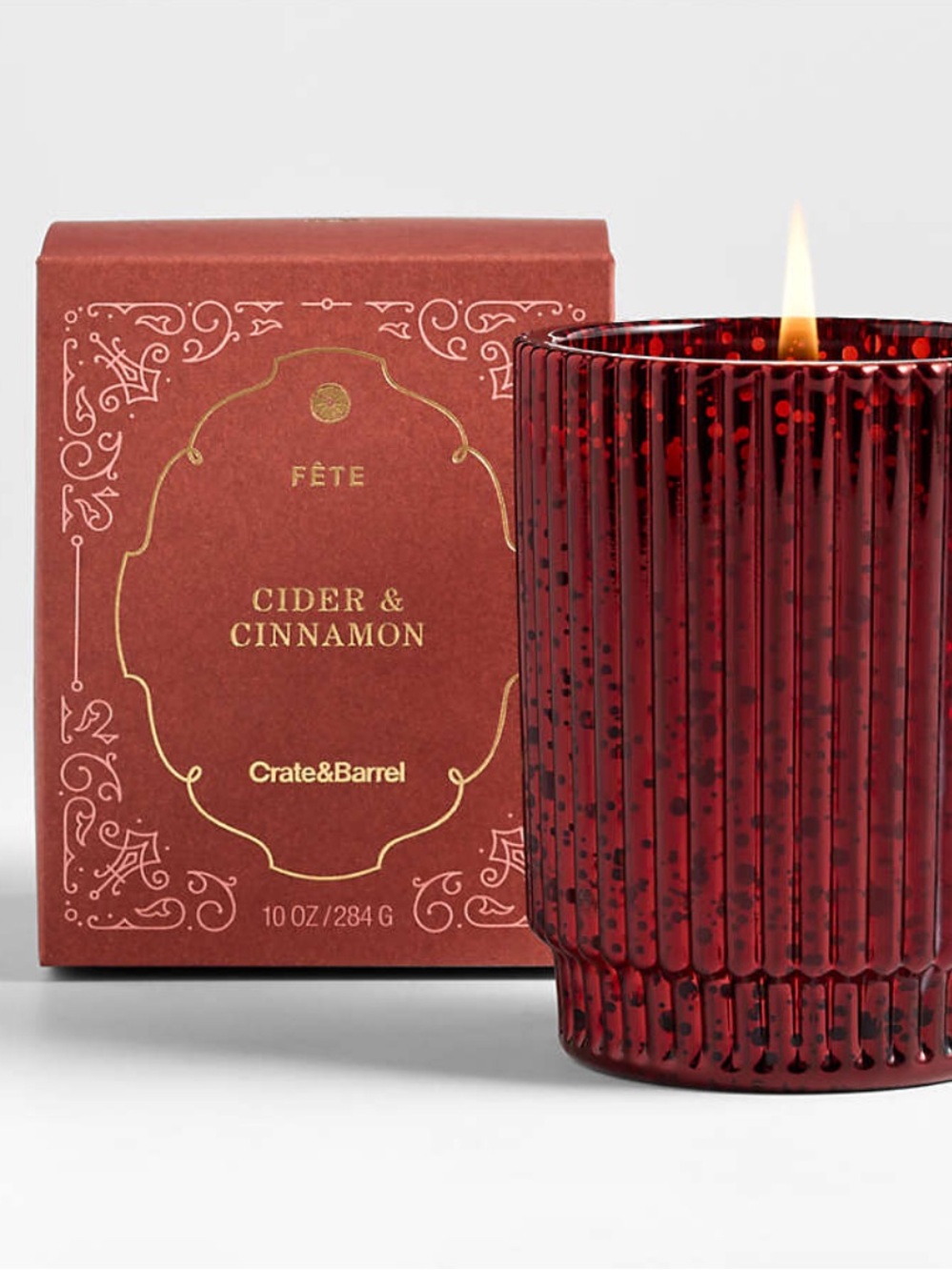 Crate & Barrel Fete Cider and Cinnamon Candle NWOB - Picture 5 of 7